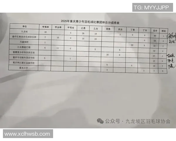 重庆羽毛球队荣登羽毛球节奏排行榜第四名展现实力与风采